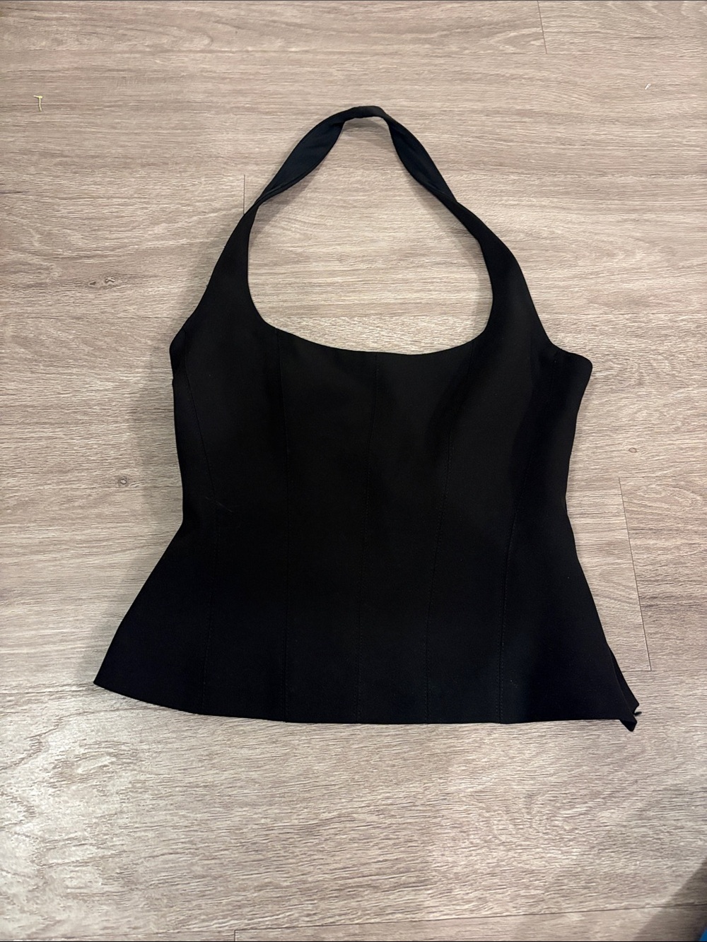 Zara Classic Black Halter Top